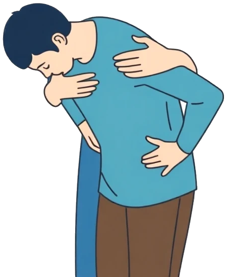 Ilustração de Manobra de Heimlich